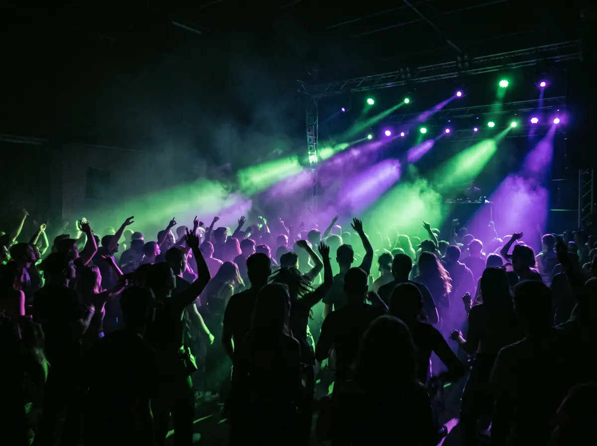 Artwork Hafenfest: volle Tanzfläche, Arme oben